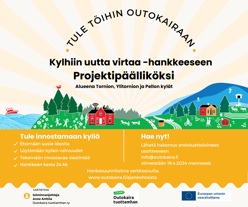 Projektipäällikkö Face julkaisu Outokairan toimisto syksyllä ulkoapäin.